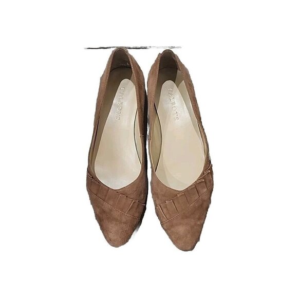 Talbots Leather Suede Edison Flat Shoes Pointed Toe Brown Women's 6.5 - Picture 2 of 10